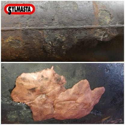 A 900mm steel pipe in an Argentinian oil well is repaired using Superfast Copper Epoxy Putty