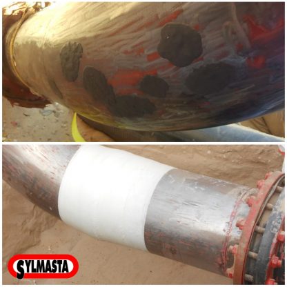 A high temperature pipe repair made using Superfast Titanium Epoxy Putty Stick