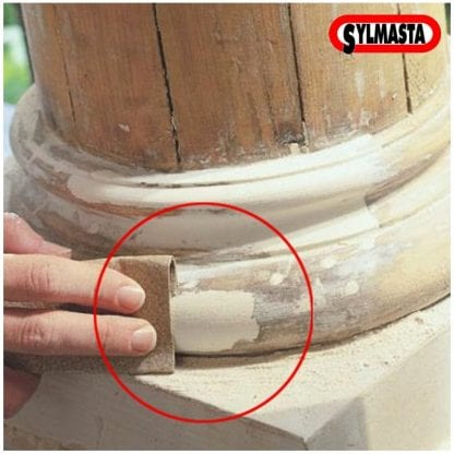 Superfast Wood Epoxy Putty Filler applied to repair a wooden fence structure suffering from rot