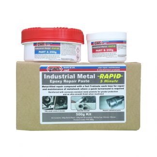 Industrial Metal 5 Minute Epoxy Paste comes with a fast gel time for making fast repairs and carrying out rapid protection against corrosion and chemical attack