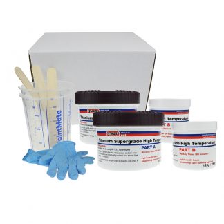 Titanium Supergrade HT Epoxy Paste is used to repair and protect pipes, machinery and parts subjected to high temperature