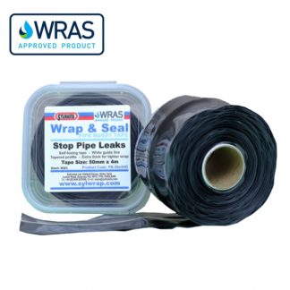 Wrap & Seal Pipe Burst Tape is a self-fusing silicone waterproof repair tape used for live leak sealing