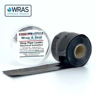 Wrap & Seal Pipe Burst Tape is a self-fusing silicone waterproof repair tape used for live leak sealing