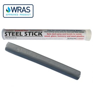 Superfast Steel Epoxy Putty Stick can be used to fill in holes and seal cracks on steel, iron and other ferrous metal