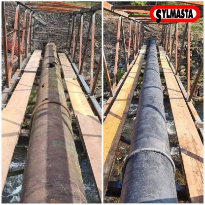 SylWrap CR applied to a pipe bridge for corrosion prevention and reinforcement