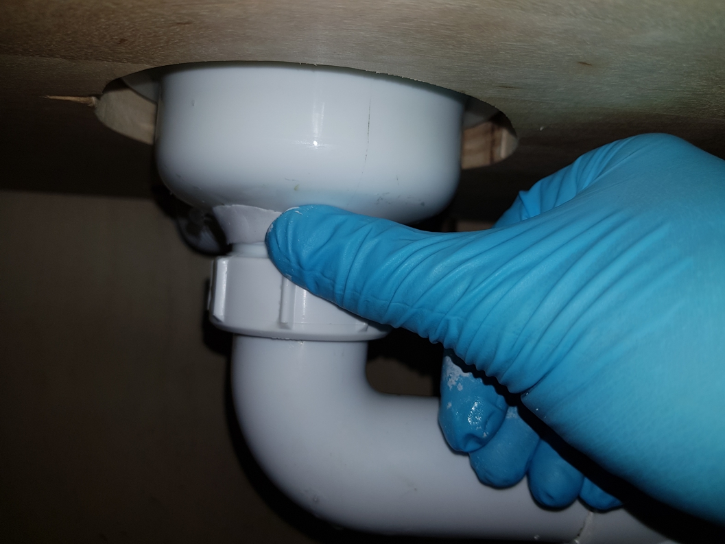 Case Study Leak Repair of a Bathroom Sink PVC Plastic Drain Pipe