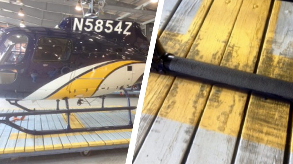 The Puerto Rico Power Authority uses Liquid Metal Epoxy Coating to help create ant slip surfaces on helicopter skids