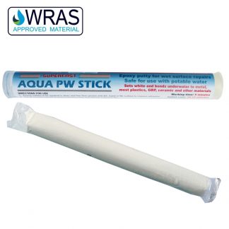 Superfast Aqua Potable Water Epoxy Putty Stick makes wet surface repairs which are safe to use on pipe and fittings carrying drinking water