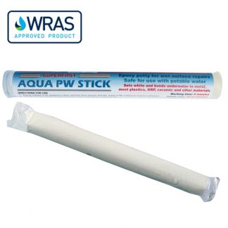 Superfast Aqua Potable Water Epoxy Putty Stick makes wet surface repairs which are safe to use on pipe and fittings carrying drinking water