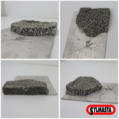 WearShield used to create an impact resistant surface of alumina beads on a piece of metalwork