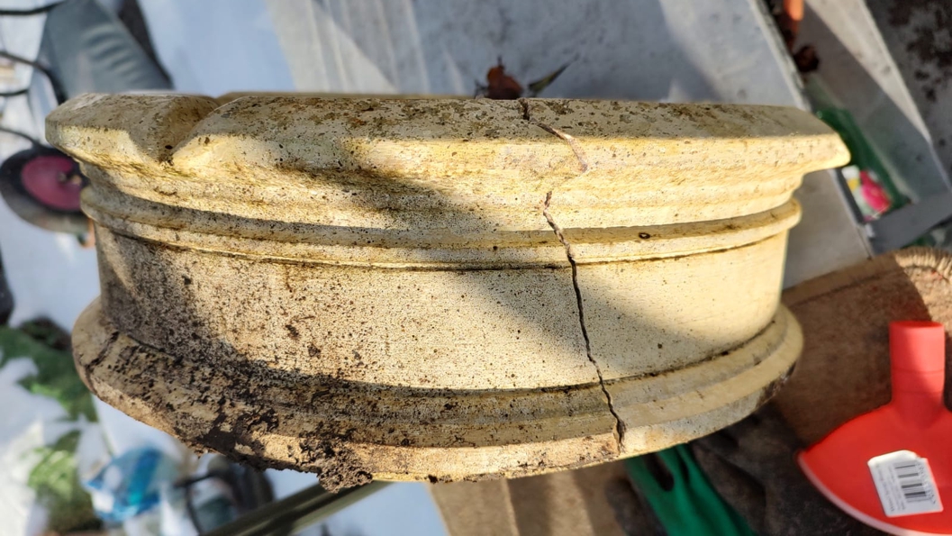 Case Study Cracked Composite Stone Water Fountain Repair