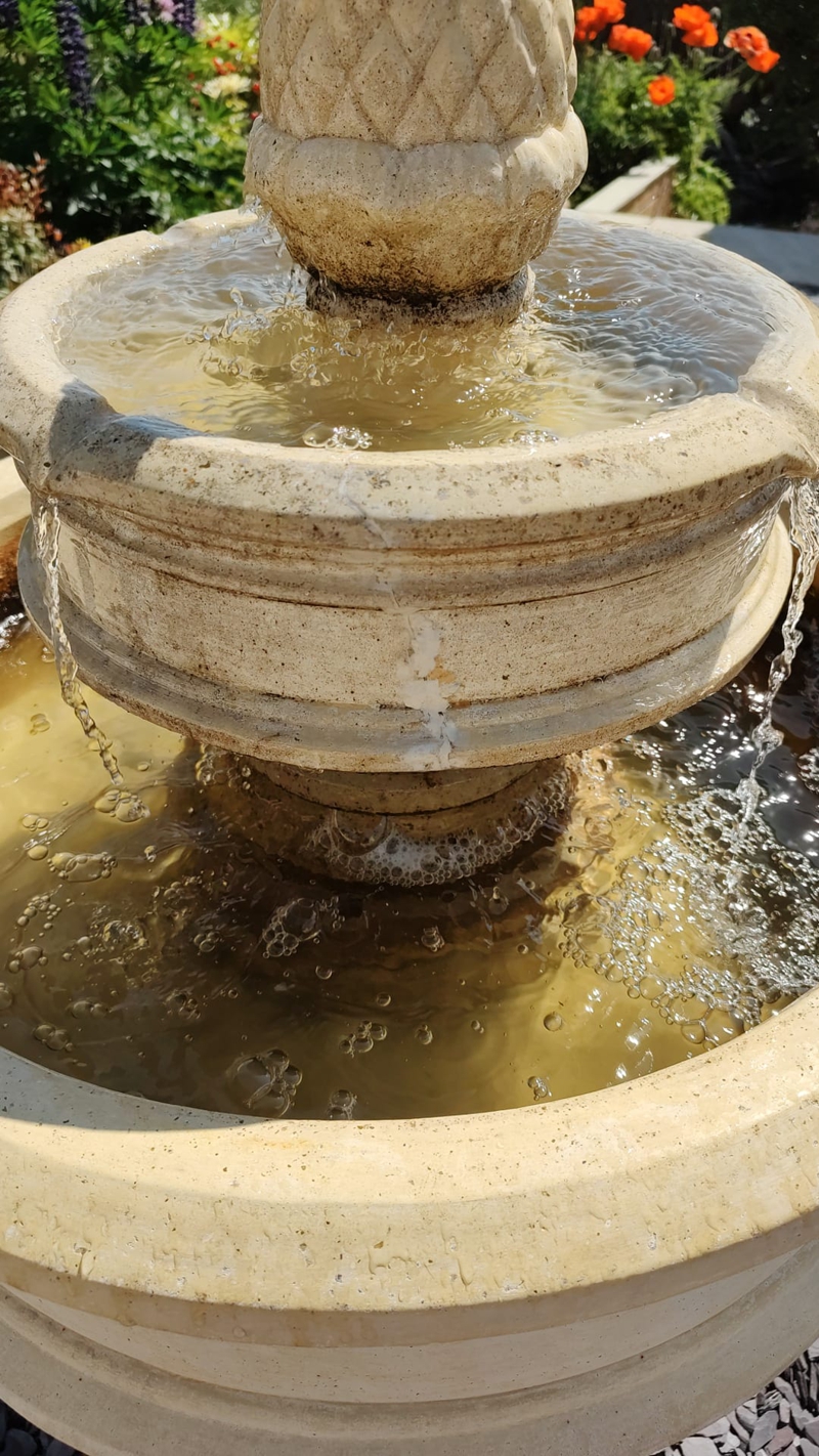 Case Study Cracked Composite Stone Water Fountain Repair