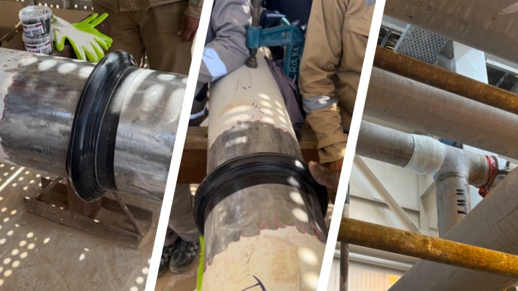 An oil refinery repair welded joints leaking due to microbially induced corrosion in the stainless steel water cooling pipe system