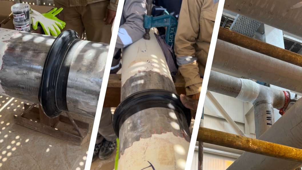 An oil refinery repair welded joints leaking due to microbially induced corrosion in the stainless steel water cooling pipe system