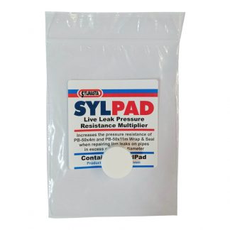 SylPad Pressure Resistance Multiplier increases the presistance of Wrap & Seal Tape when making a live leak pipe repair