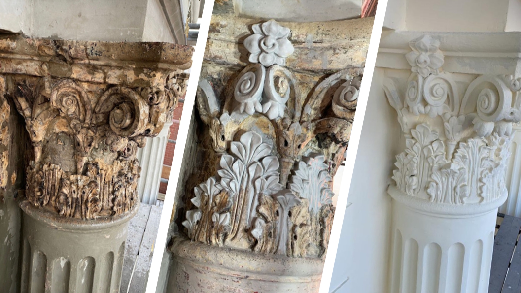 Concrete classic composite order column repair using Sylmasta AB Original Epoxy Putty