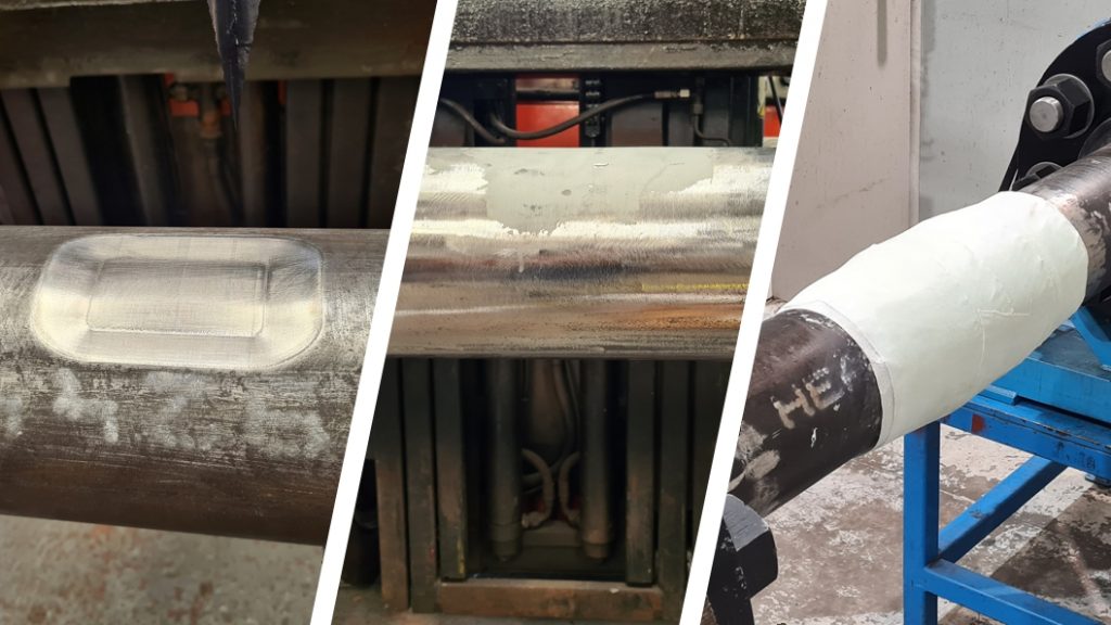 Industrial Metal and SylWrap HD Bandage pass PCC-2 401-III qualification testing in a repair on a high temperature steel pipe